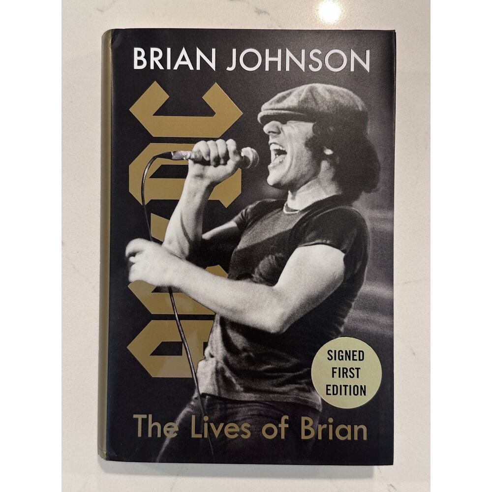 Brian Johnson Autographed Book AC/DC SIGNED Book Biography COA #2